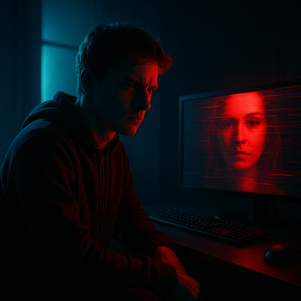 EVE – ein Gesicht auf einem Bildschirm