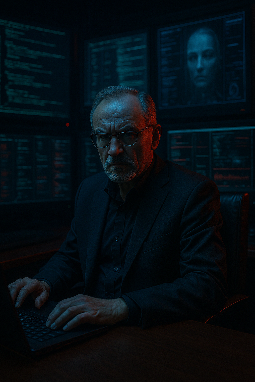 Dr. Seifert vor Monitoren in seinem Labor